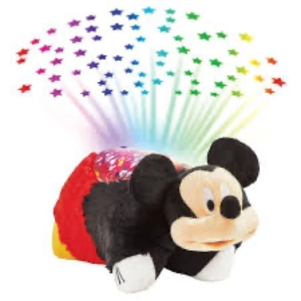 Mickey Mouse Pillow Pet Sleeptime Lites Light Star Colorful Kids Disney Red